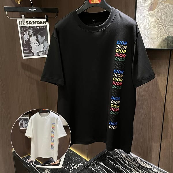 一目惚れ♪ディオール スーパーコピー Multi ロゴ入り Tシャツ 2色 def36009